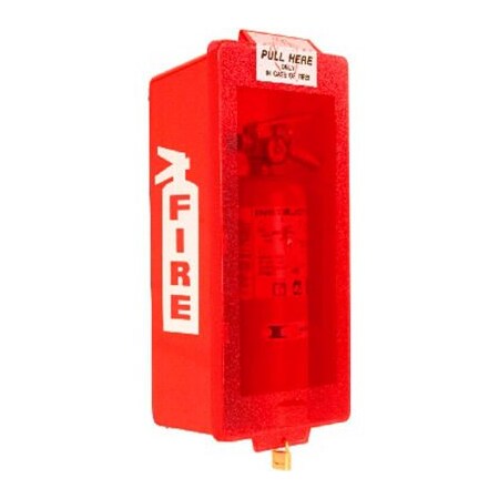 Activar Construction Products Group Activar Inc. ABS Plastic Indoor/Outdoor Fire Extinguisher Cabinet, Surface Mount, 23-1/4inH, Red ABS24RR